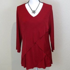 Travelers by Chico's Red Top Size M